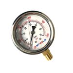 MANÔMETRO VERT. 70BAR 1000PSI GLIC. CX. MET. 63MM 2.1/2