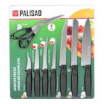 JOGO DE FACAS PROFISSIONAL + TESOURA PALISAD 7914455 COM 8 PEÇAS