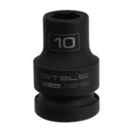 SOQUETE SEXTAVADO CURTO PARA CHAVE DE IMPACTO ENCAIXE 1/2" BOCA 10MM