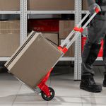 CARRINHO P/ TRANSPORTE DE CARGA DOBRAVEL ALUMINIO CAP.80KG 385X280M