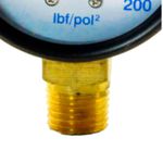 MANÔMETRO VERTICAL CHIAPERINE 14KG/200PSI CX PLASTICA 2" 50MM 1/4" NPT