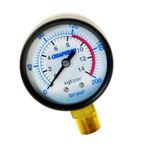 MANÔMETRO VERTICAL CHIAPERINE 14KG/200PSI CX PLASTICA 2" 50MM 1/4" NPT