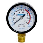 MANÔMETRO VERTICAL CHIAPERINE 21KG/300PSI CX PLASTICA 2" 50MM 1/4" NPT