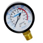 MANÔMETRO VERTICAL CHIAPERINE 21KG/300PSI CX PLASTICA 2" 50MM 1/4" NPT