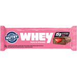BARRA WHEY PROTEIN NUTRY TRUFA DE MORANGO 50G C/ WHEY + 15G PROTEINA