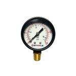 MANÔMETRO VERTICAL STEELS 16BAR/250PSI CAIXA PLASTICA 2" 50MM 1/4" NPT