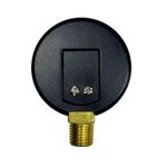 MANÔMETRO VERTICAL STEELS 16BAR/250PSI CAIXA PLASTICA 2" 50MM 1/4" NPT