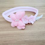 Faixa Guipure Borboleta Rosa