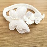 Faixa Guipure Borboleta Branca