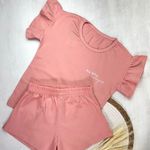 Conjunto menina “Eu sou corajosa” Rosa