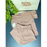 conjunto infantil menina "onde piso, floresce"