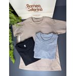 Kit três camisetas básicas unissex