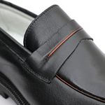 Sapato Masculino Loafer Viena Masculino em Couro Legítimo Tratorado Preto