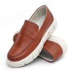 Sapato Masculino Couro Legítimo Sola Alta Bangkok Castor