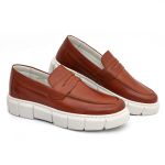 Sapato Masculino Couro Legítimo Sola Alta Bangkok Castor