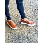 Sapato Masculino Couro Legítimo Sola Alta Bangkok Castor