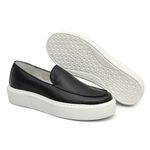 Sapato Masculino Couro Legítimo Sola Alta 6cm Everest Preto 2804