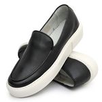 Sapato Masculino Couro Legítimo Sola Alta 6cm Everest Preto 2804