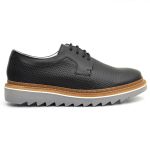 Sapato Masculino Loafer Masculino em Couro Legítimo Tratorado Preto Dubay