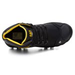 Bota Masculina Adventure Coturno Catpriime De Couro Com Ca Preto Amarelo