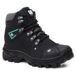 Bota Masculina Adventure Coturno Catpriime De Couro Com Ca Preto com verde