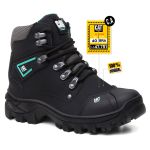 Bota Masculina Adventure Coturno Catpriime De Couro Com Ca Preto com verde