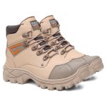Bota Masculina Adventure Coturno Catpriime De Couro Com Ca Areia c/ Laranja