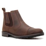 Botina Masculina Chelsea Casual Couro Legítimo Café Bronw