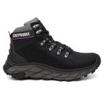 Bota Feminina Adventure Coturno Catpriime De Couro Com C.A Preto c/rosa