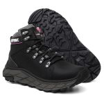 Bota Feminina Adventure Coturno Catpriime De Couro Com C.A Preto c/rosa