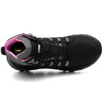 Bota Feminina Adventure Coturno Catpriime De Couro Com C.A Preto c/rosa