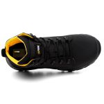 Bota Masculina Adventure Coturno Catpriime De Couro Com C.A Preto c/amarelo