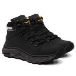 Bota Masculina Adventure Coturno Catpriime De Couro Com C.A Preto c/amarelo