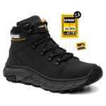Bota Masculina Adventure Coturno Catpriime De Couro Com C.A Preto c/amarelo