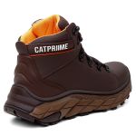 Bota Masculina Adventure Coturno Catpriime De Couro Com C.A Café c/ laranja