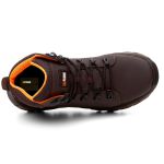Bota Masculina Adventure Coturno Catpriime De Couro Com C.A Café c/ laranja