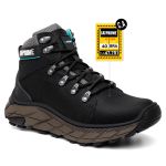 Bota Masculina Adventure Coturno Catpriime De Couro Com C.A Preto c/verde