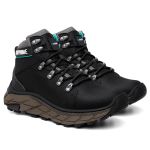 Bota Masculina Adventure Coturno Catpriime De Couro Com C.A Preto c/verde