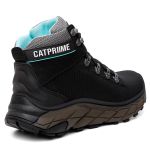 Bota Masculina Adventure Coturno Catpriime De Couro Com C.A Preto c/verde