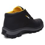 Tênis Coturno Masculina Adventure Catpriime De Couro Com C.A Preto C/Amarelo