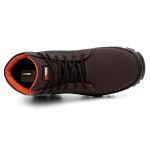 Botina Coturno Masculina Adventure Catpriime De Couro Com C.A Cafe Com Laranja 