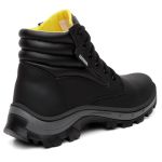 Botina Coturno Masculina Adventure Catpriime De Couro Com C.A Preto