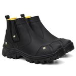 Botina Bico de PVC Coturno Masculina Adventure Catpriime De Couro Com C.A 