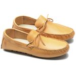 Mocassim/Drive Masculino Couro Mel