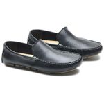 Mocassim/Drive Masculino Couro Preto