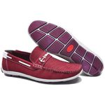 Mocassim Masculino em Couro Vinho Bordo