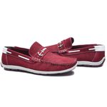 Mocassim Masculino em Couro Vinho Bordo