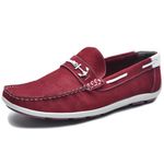 Mocassim Masculino em Couro Vinho Bordo