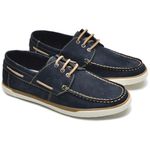 DOCKSIDE MASCULINO DE COURO NOBUCK AZUL MARINHO