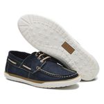 DOCKSIDE MASCULINO DE COURO NOBUCK AZUL MARINHO
